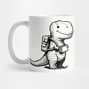 Dino goes to school. Mug